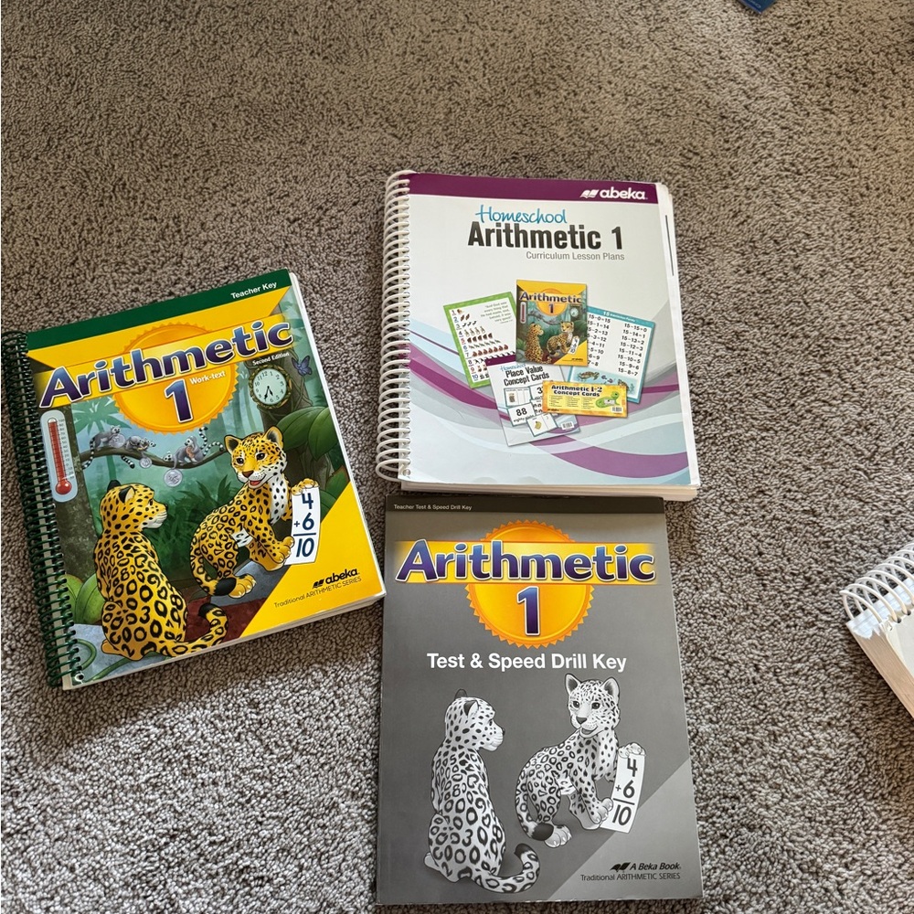 Various Abeka curriculum books